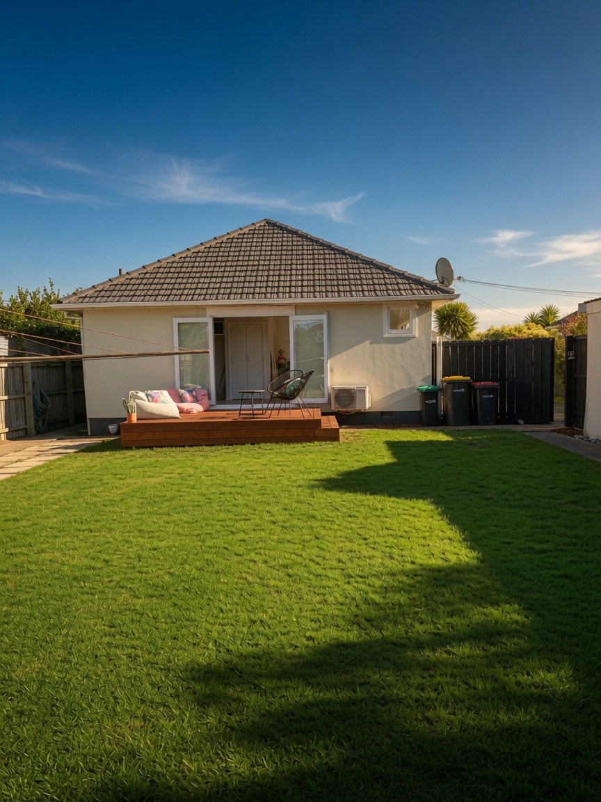 Rear garden lawn transformation Canterbury